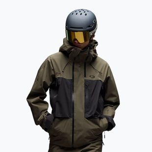 Férfi snowboarddzseki Oakley Baldface Gore-Tex deep olive/pitch black