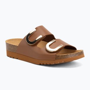 Női papucs Scholl Montery 2 Straps Ad Med cognac