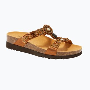 Női papucs Scholl New Bogota Wedge Med cognac/multi