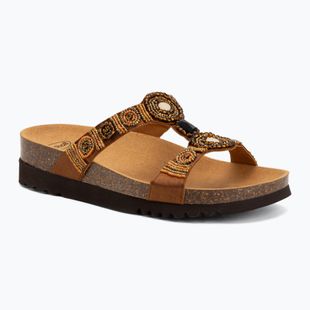 Női papucs Scholl New Bogota Wedge Med cognac/multi