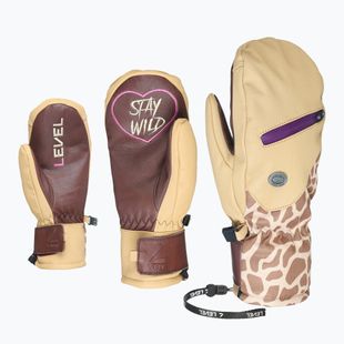 Női snowboardkesztyűk Level Pulsar Mitt beige