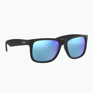 Napszemüveg Ray-Ban Justin Classic matt black gum/blue mirror