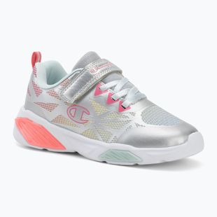 Gyermekcipő Champion Wave Tri G PS Low Cut silver/blue burgundy/imperial light blue