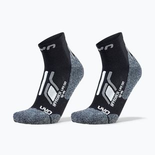Férfi zokni UYN Trekking Approach Low Cut 2 pack black/grey