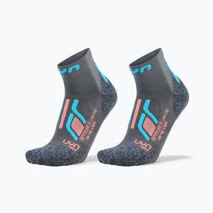 Női zokni UYN Trekking Approach Low Cut 2 pack grey/turquoise