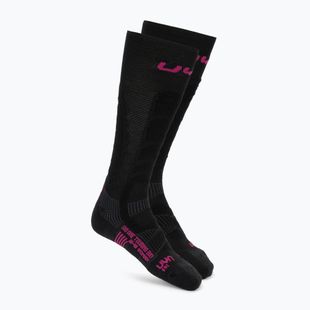 Női sízokni UYN Ski Touring One Bio black/pink yarrow