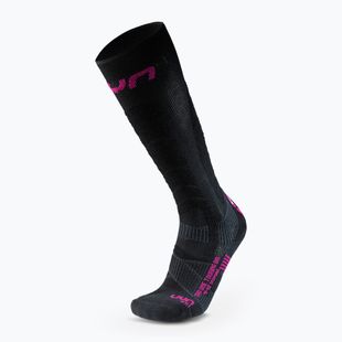 Női sízokni UYN Ski Touring One Bio black/pink yarrow