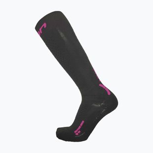 Női sízokni UYN Ski One Pure Snow black/pink
