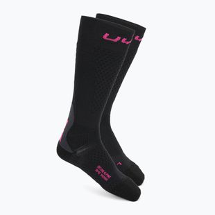 Női sízokni UYN Ski One Alpine Merino black/pink