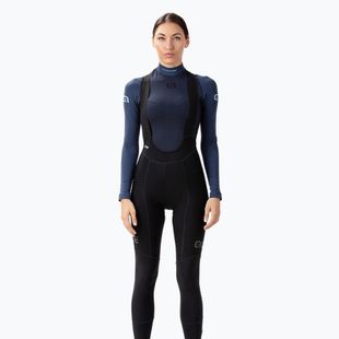 Női kerékpáros nadrág ALÉ Blizzard bibtights fekete L22034401