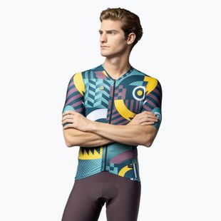 Férfi kerékpáros mez Alé Games cocoa brown