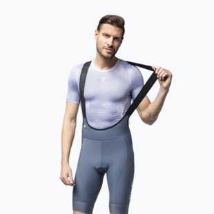 Férfi kerékpáros rövidnadrág Alé Magic Colour Bibshorts steel