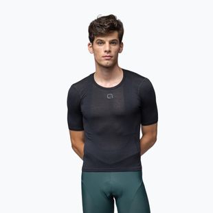 Férfi kerékpáros izzadságelvezető felső Alé Merino SS nero/black