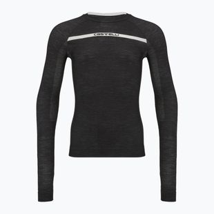 Férfi kerékpáros hosszú ujjú póló Castelli Merino Seamless Baselayer black