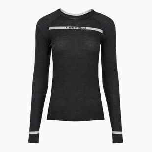 Női kerékpározás hosszú ujjú Castelli Merino Seamless Baselayer W fekete