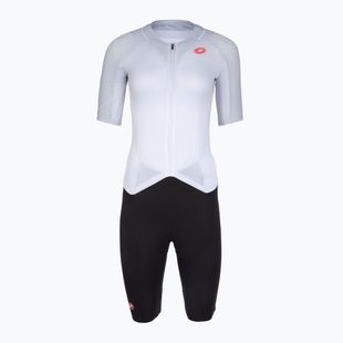 Női kerékpáros overall Castelli Free Sanremo 3 SS in white/black