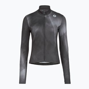 Női kerékpáros hosszú ujjú póló Castelli Prismatic Thermal Jersey smoky gray