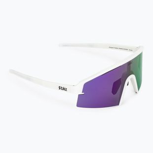 Napszemüveg Bliz P006S matte white/smoke purple mirror