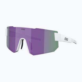 Napszemüveg Bliz P005S matte white/smoke purple mirror