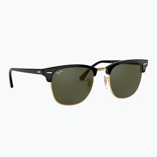 Napszemüveg Ray-Ban Clubmaster Classic black/gold/green g-15