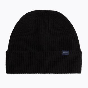 Férfi téli sapka Woolrich Knitted Ribbed Beanie black