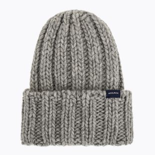 Női téli sapka Woolrich Chunky Beanie light grey melange