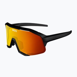 Napszemüveg Koo Demos black matt/red mirror