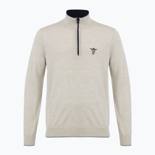 Férfi pulóver Aeronautica Militare 1/2 Zip stone melange