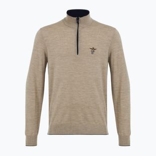 Férfi pulóver Aeronautica Militare 1/2 Zip sand melange