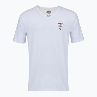 V-nyakú férfi póló Aeronautica Militare AM1UTI006 white
