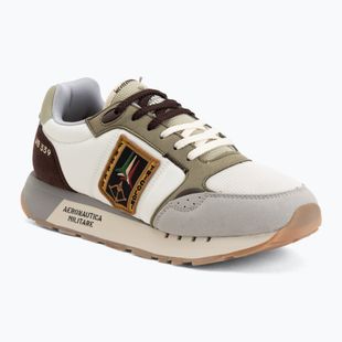 Férfi cipők Aeronautica Militare SC0292UCT03331 off white/green/brown/grey