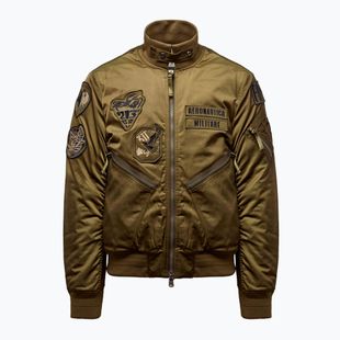 Férfi kabát Kurtka Aeronautica Militare 262AB3077UCT04361 Bomber fern green