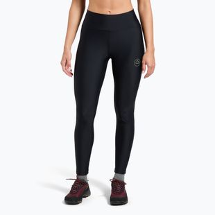 Női hegymászó leggings La Sportiva Aerial fekete / nyárfalevél zöld