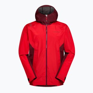 Férfi esőkabát La Sportiva Discover Shell mountain red/redwood