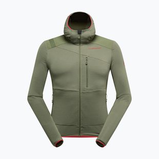 Férfi polár kapucnis pulóver La Sportiva Aequilibrium Thermal Hoody cypress/mountain red