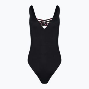Női egyrészes fürdőruha EA7 Emporio Armani Water Sports BW Tape nero