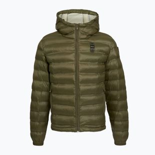 Férfi kabát Blauer USA Charles dark olive inside mist grey
