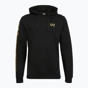 Férfi Emporio Armani EA7 Train Logo Series Extended Logo Hoodie fekete / arany