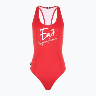 Női egyrészes fürdőruha EA7 Emporio Armani Maxi Logo One Piece verseny piros