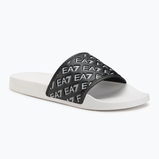 EA7 Emporio Armani Water Sports All Over fekete / fehér flip-flopok