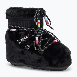 Női hótaposó Moon Boot Icon Low Faux Fur Beads black