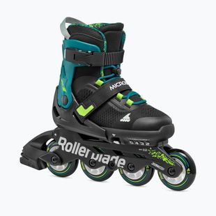 Rollerblade Microblade XT Jr gyermek görkorcsolya fekete/petrol zöld