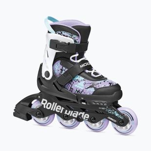Gyerek görkorcsolya Rollerblade Microblade SL Jr black/lavender/light blue