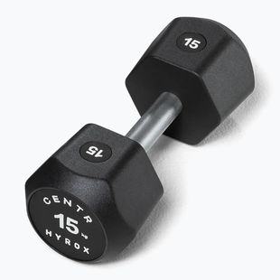 Súlyzó Centr Urethane Dumbbell Centr x Hyrox 15 kg black
