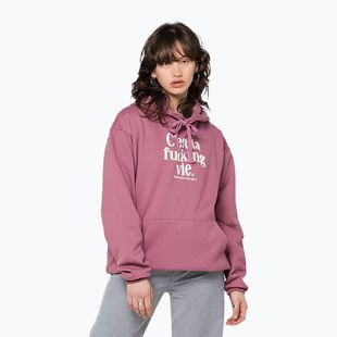 Női pulóver Kaotiko C'est la vie Hoodie cherry