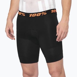 Férfi kerékpáros boxeralsó betéttel 100% Crux Liner black