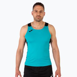 Férfi Joma Record II Tank Top türkiz/fekete futópóló