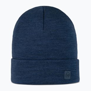 BUFF Heavyweight Merino Wool téli sapka egyszínű éjszakai kék