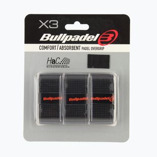 Padelütő markolatborítások Bullpadel GB-1201 Comfort Absorbent 3 pcs. black