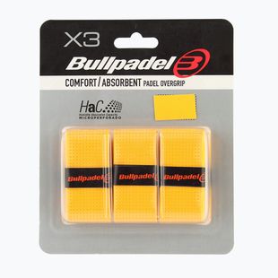 Padelütő markolatborítások Bullpadel GB-1201 Comfort Absorbent 3 pcs. yellow
